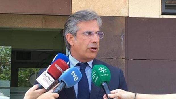El abogado de los padres de la menor, Javier Jaenes, en una de las comparecencias judiciales