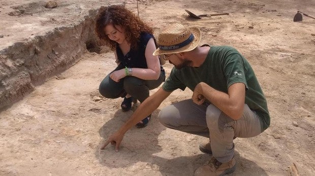Restos del templo localizado en Coria del Río
