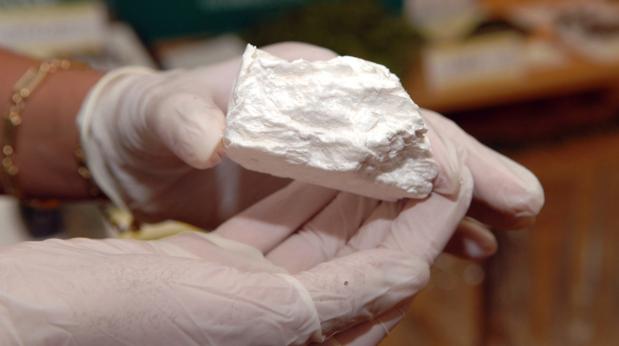 Una roca de cocaína interceptada en una operación anterior por los Cuerpos y Fuerzas de Seguridad el Estado