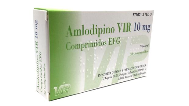 Sanidad ha retirado un lote de Amlodipino VIR 10 mg por un error en la fecha de caducidad