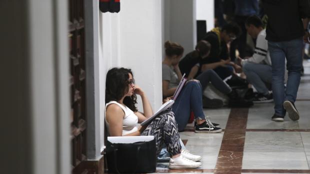 Uno de los pasillos de la Universidad de Sevilla
