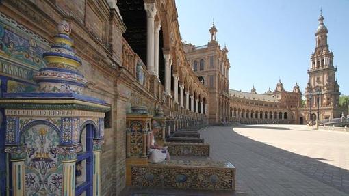 Imagen parcial de la Plaza de España