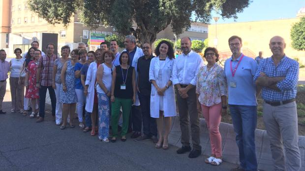 Algunos de los profesionales que han participado activamente en la edición de la Memoria 2017 que ha recibido el aval del Ministerio de Trabajo, Migraciones y Seguridad Social