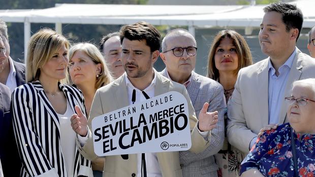 Beltran Perez el día de la presentación de su campaña
