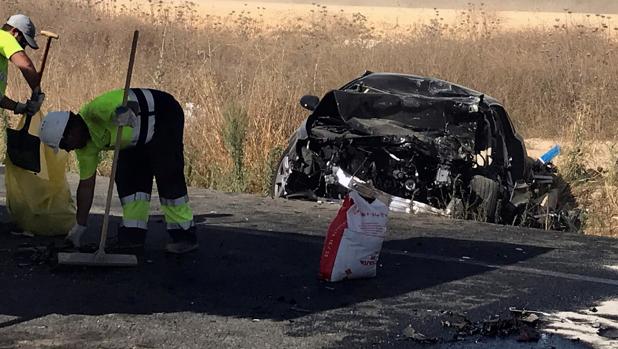Un accidente de tráfico en una imagen de archivo