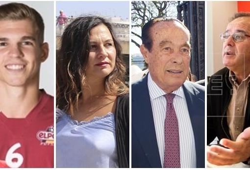 De izquierda a derecha, Alberto García, Charo Urbano, Curro Romero y Pedro Jordano