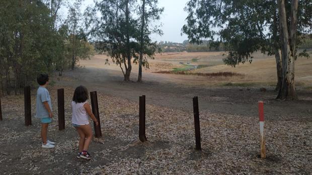 Los Lagos del Serrano este verano vistos desde la zona de aparcamiento que existe junto a los pisos
