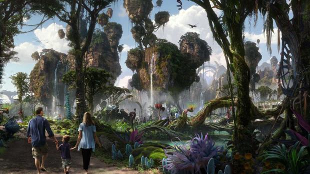 Recreación del parque Pandora, dentro del Walt Disney resort de Orlando